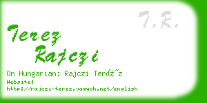 terez rajczi business card